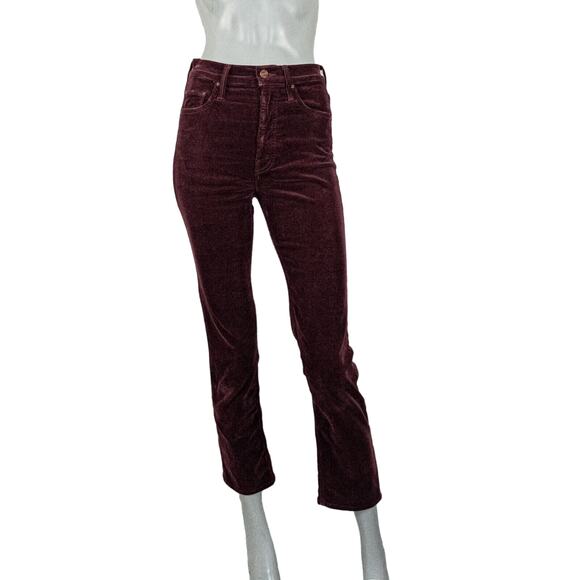 MOTHER denim The Tomcat Ankle Corduroy Jeans in Grape Purple size 24 - Picture 1 of 12